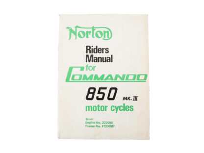 Nos Norton Commando Mk3 Riders Manual 06 6240