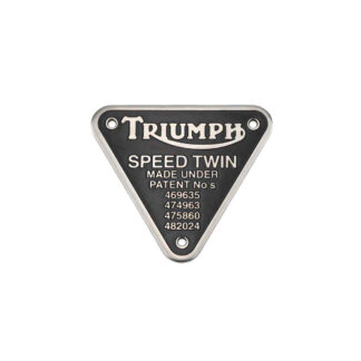 Triumph Speed Twin Patent Plate 70 1595, E1595