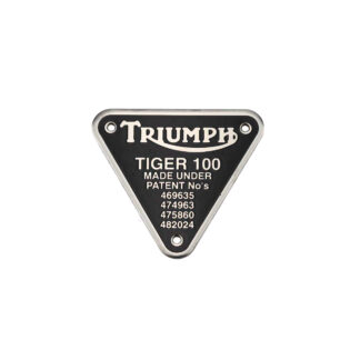 Triumph Tiger T100 Patent Plate 70 1678, E1678