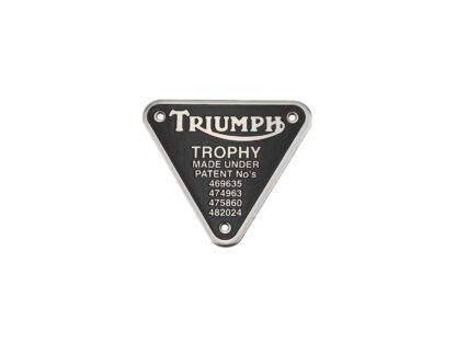 Triumph Trophy Patent Plate 70 2876, E2876