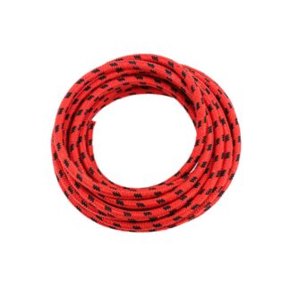 Cloth Covered High Tension Spark Plug Ignition Lead Red With Black Flecks