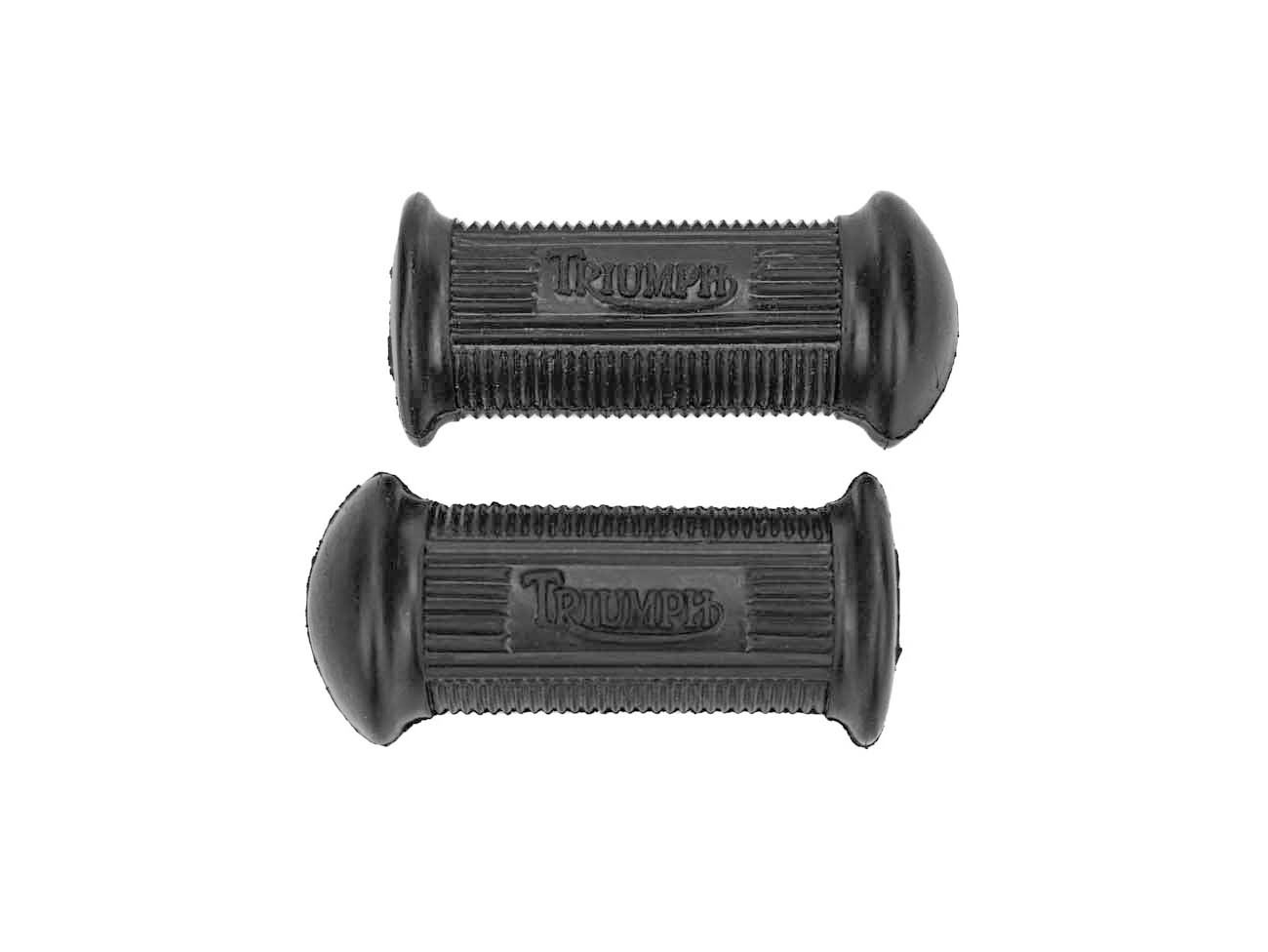 Triumph 500 & 650 Twin Footrest Rubbers 1968-1978 - Block Letter Type PN# 82-9279 F9279