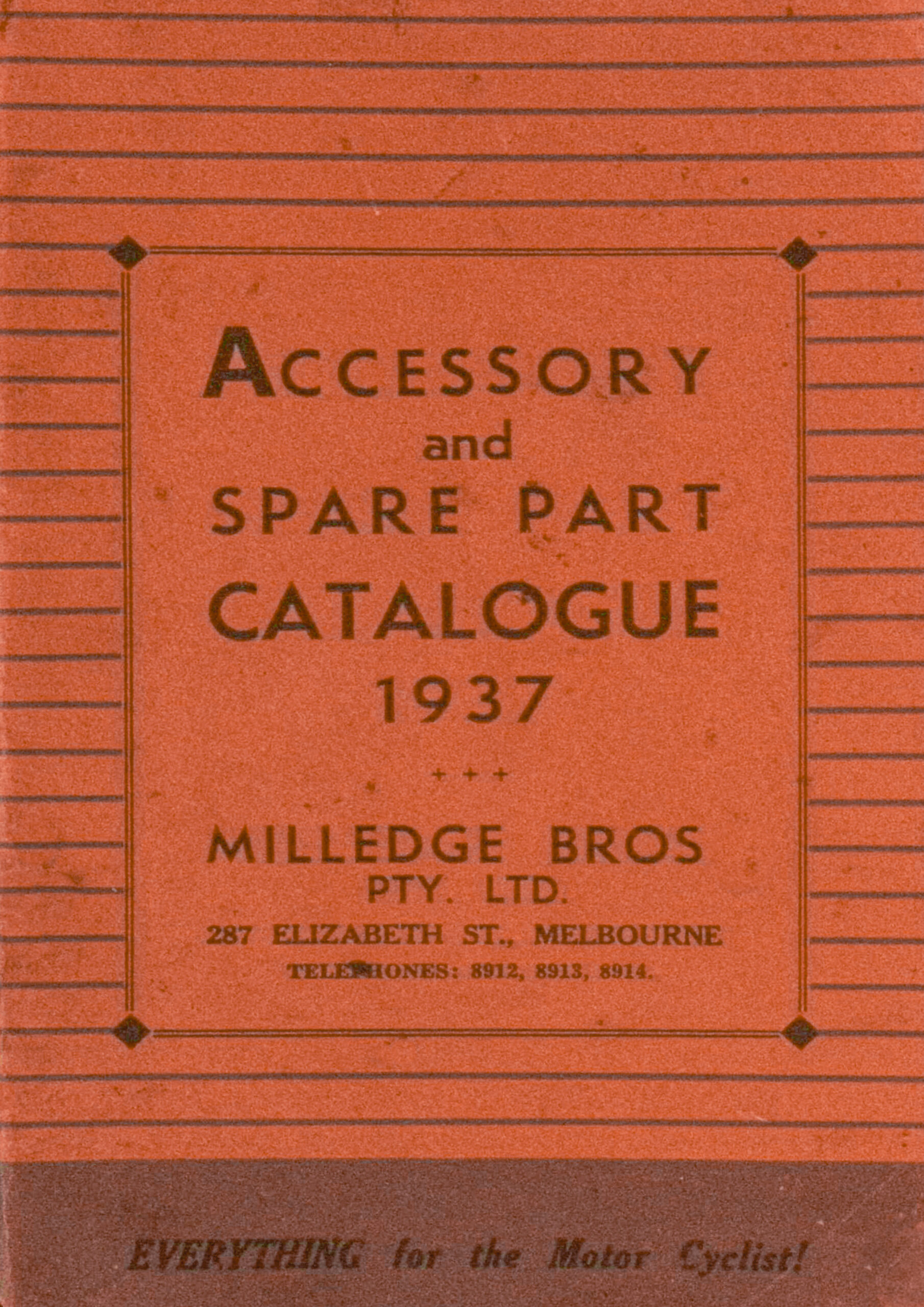 1937 Milledge Bros Spare Parts & Accessories Catalogue