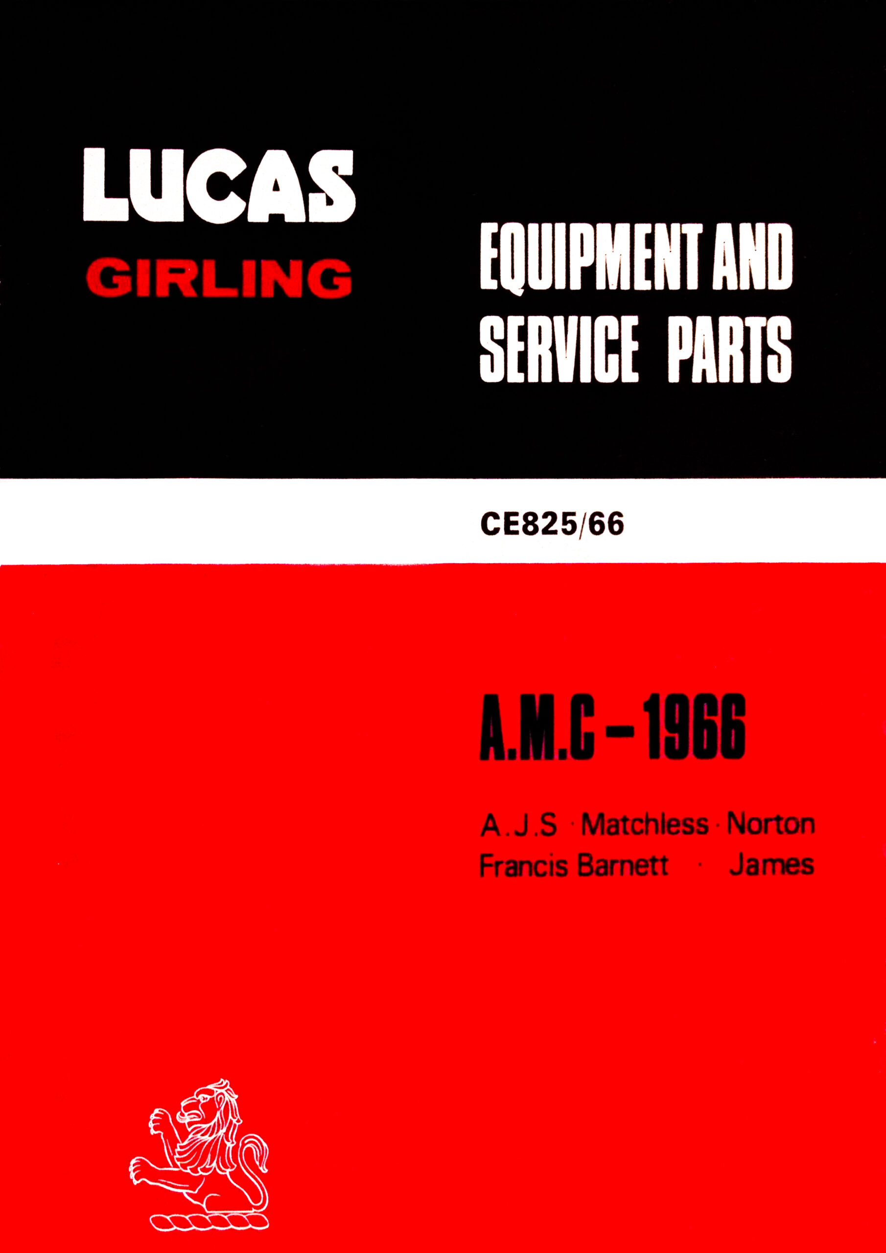Lucas AMC 1966 Equipment & Spare Parts