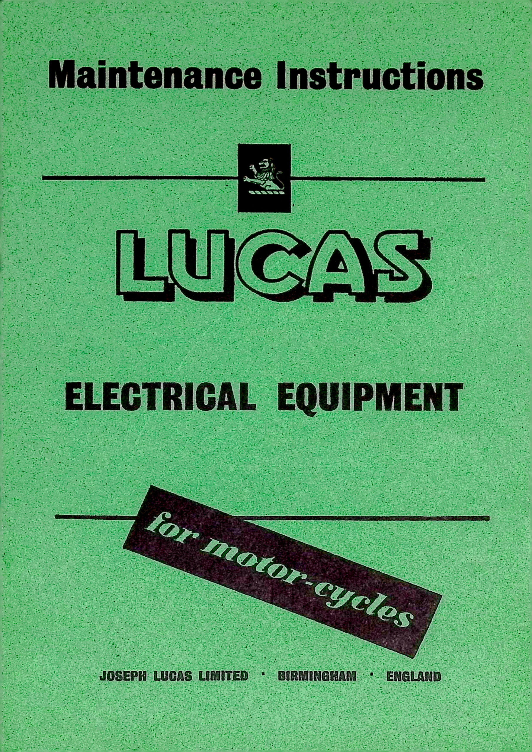 Lucas Electrical Equipment