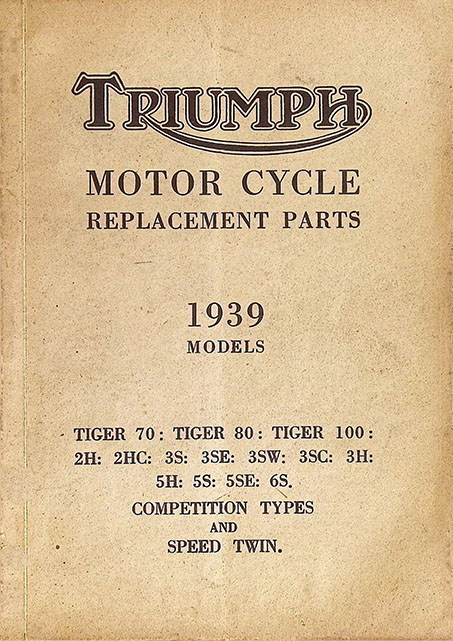 1939 Triumph Spare Parts