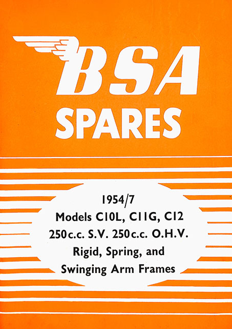 1954-1957 BSA C10 C11 C12 Spare Parts