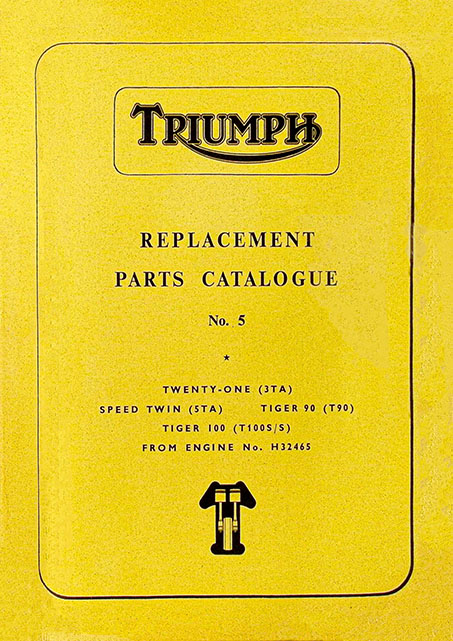 1964 Triumph 3TA 5TA T90 T100 Spare Parts