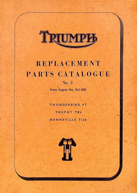 1964 Triumph 6T TR6 T120 Spare Parts