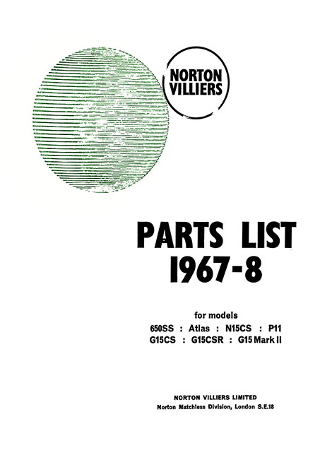 1967-1968 Norton Master Parts List