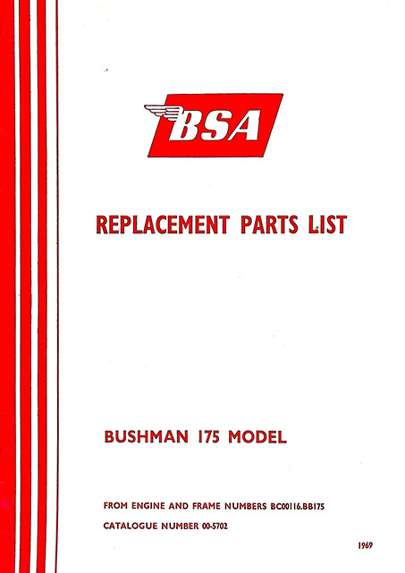1969 BSA Bushman 175cc Spare Parts