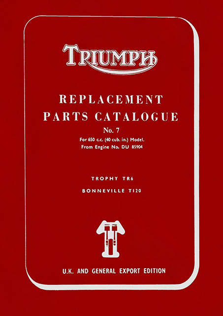 1969 Triumph TR6 T120 Spare Parts