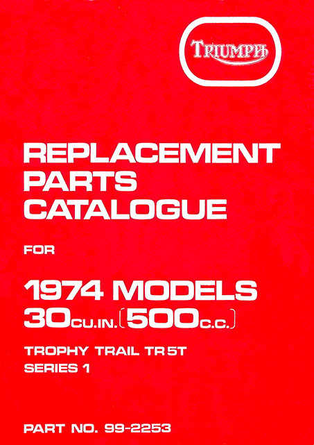 1974 Triumph TR5T Spare Parts