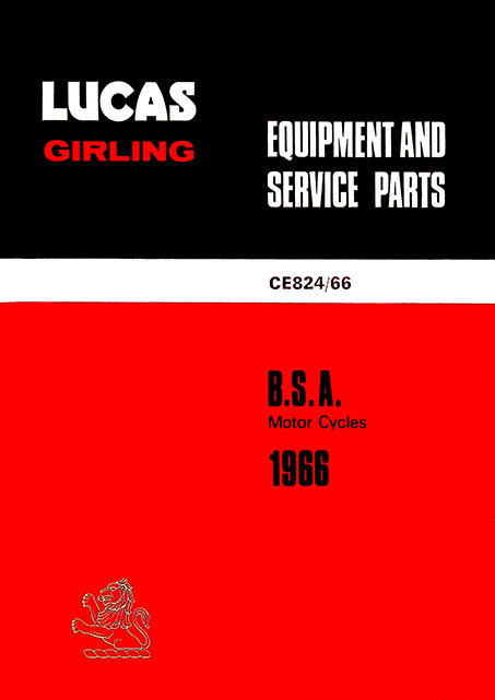 Lucas BSA 1966 Equipment & Spare Parts