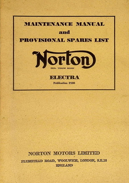 Norton Electra Maintenance & Spare Parts Manual
