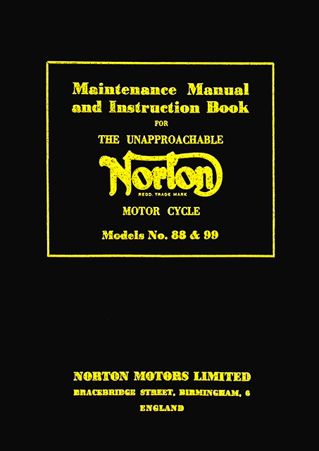 Norton Models 88 99 Maintenance Manual And Instruction Book