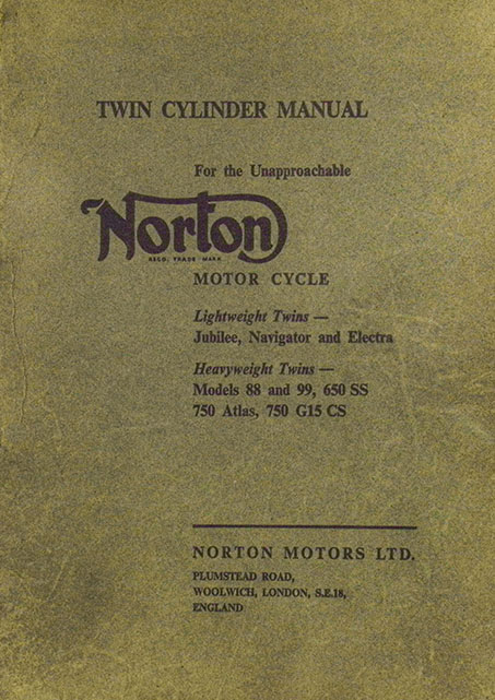 Norton Light Weight Heavy Weight Twins Workshop Spare Parts Manual