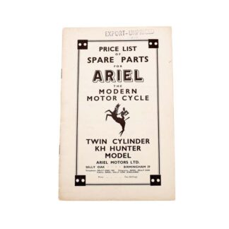 1954 Ariel Kh Hunter Spare Parts Manual
