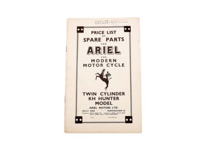 1954 Ariel Kh Hunter Spare Parts Manual