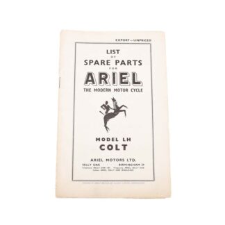 1956 1957 Ariel Lh Colt Spare Parts Manual
