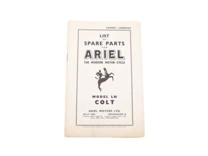 1956 1957 Ariel Lh Colt Spare Parts Manual