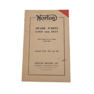 1957 Norton Es2, 19s & Model 50 Spare Parts Manual