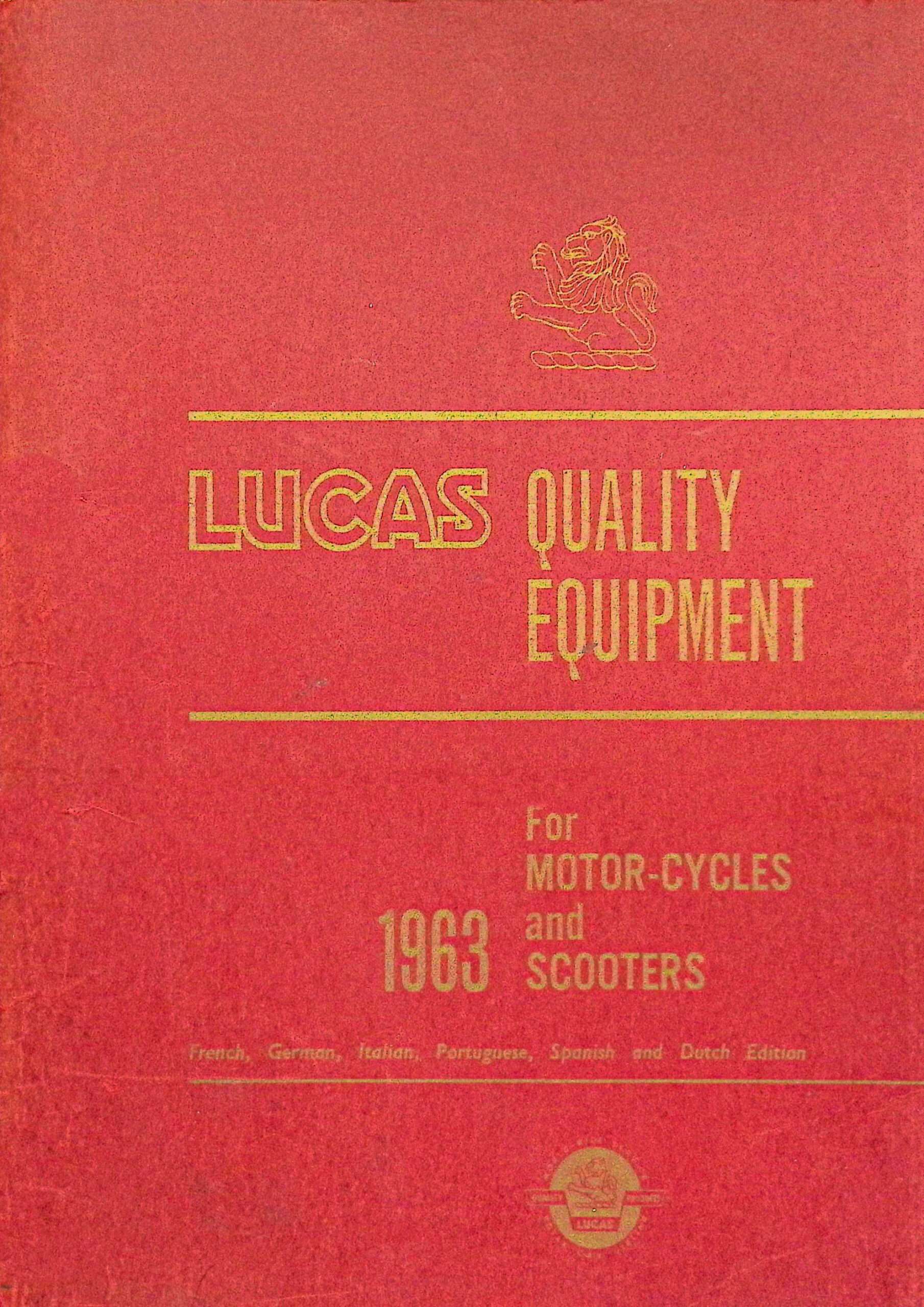 1963 Lucas Equipment For Motorcycles