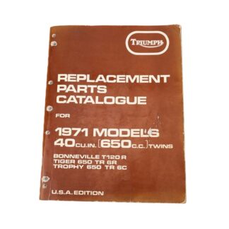 1971 Triumph T120 Tr6 Replacement Parts Catalogue