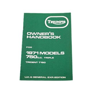 Nos 1971 Triumph T150 Owners Handbook 99 0937