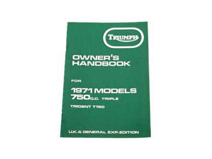 Nos 1971 Triumph T150 Owners Handbook 99 0937