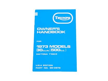 Nos 1973 Triumph T100r Owners Handbook 99 0978