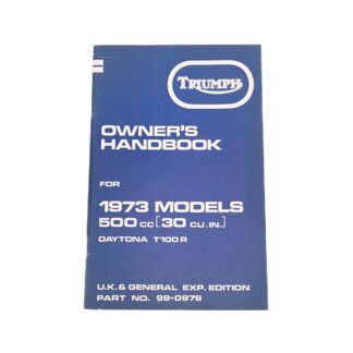Nos 1973 Triumph T100r Owners Handbook 99 0979
