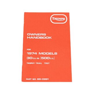 Nos 1974 Triumph Tr5t Owners Handbook 99 0991