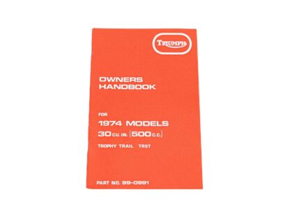 Nos 1974 Triumph Tr5t Owners Handbook 99 0991
