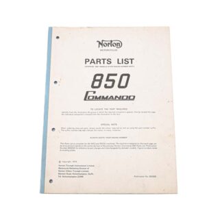 Nos Norton 850cc Commando Parts List 06 5988