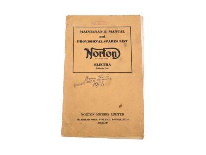 Norton Electra Maintenance & Spare Parts Manual
