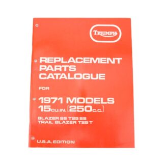 Nos 1971 Triumph T25ss & T25t Replacement Parts Catalogue 99 0929