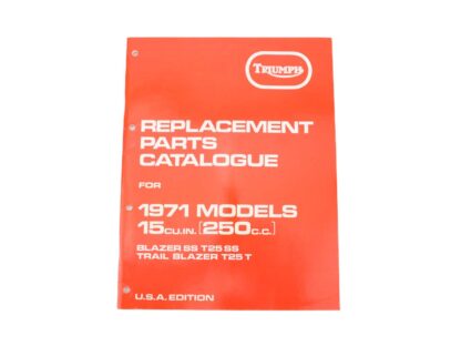 Nos 1971 Triumph T25ss & T25t Replacement Parts Catalogue 99 0929