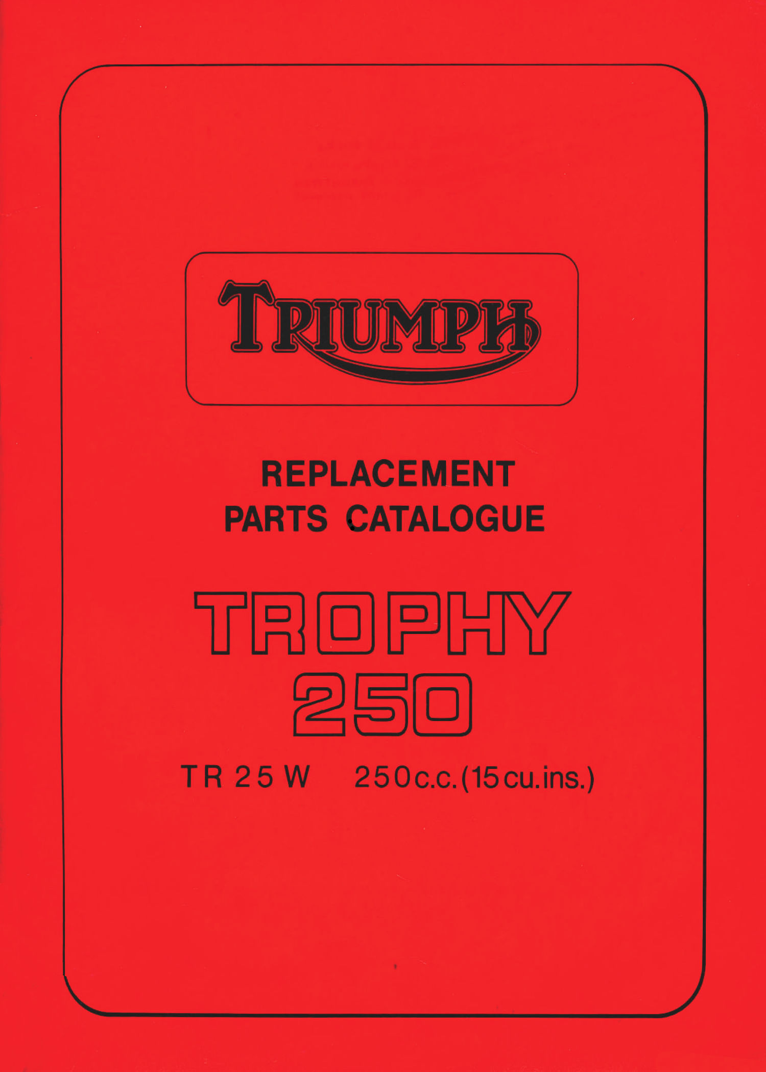 1968 Triumph TR25W Spare Parts