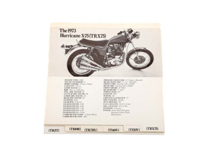 Nos 1973 Triumph Product Data Book (2)