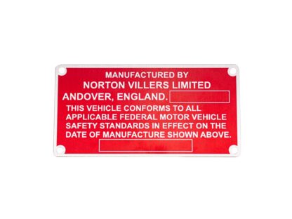 Norton Commando Frame Registration Plate 06 1441