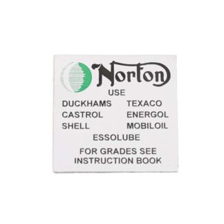 Norton Commando Recommended Oil Brands Decal 06 3977