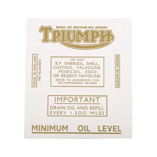 Triumph Pre Unit Transfer Set