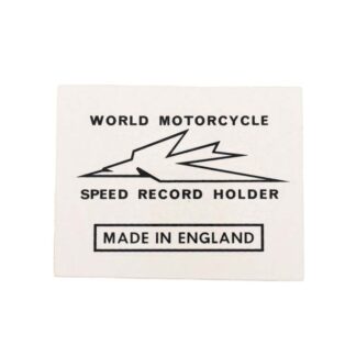 Triumph Speed Record Holder Transfer