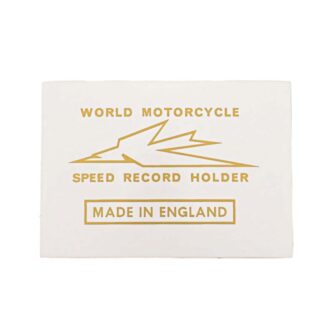 Triumph Speed Record Holder Transfer Gold