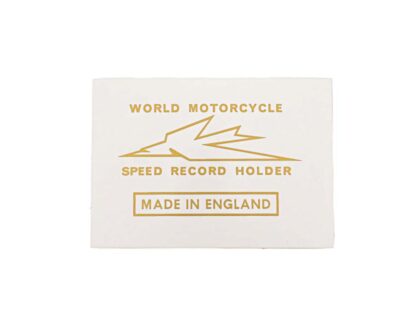 Triumph Speed Record Holder Transfer Gold