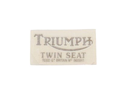 Triumph Twin Seat Decal