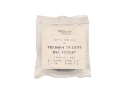 Nos Triumph Bsa T150 T160 A75 Piston Ring Set +.020