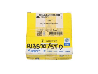 Triumph 5ta & T100 Piston Ring Set Std Goetze