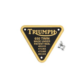 Triumph 650cc Twin Patent Plate 70 2909